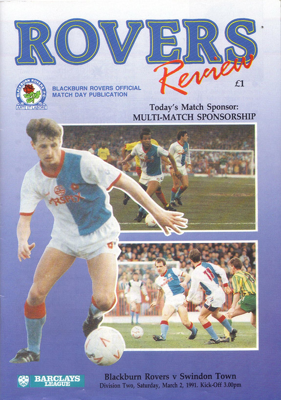 <b>Saturday, March 2, 1991</b><br />vs. Blackburn Rovers (Away)